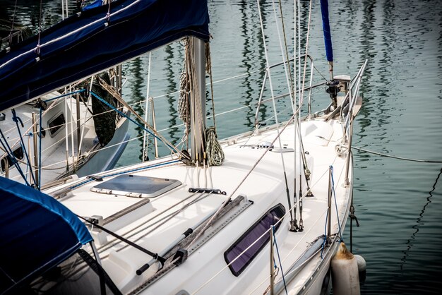 Front deck of yacht