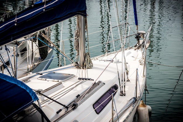 Front deck of yacht