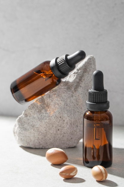 Front view argan oil arrangement