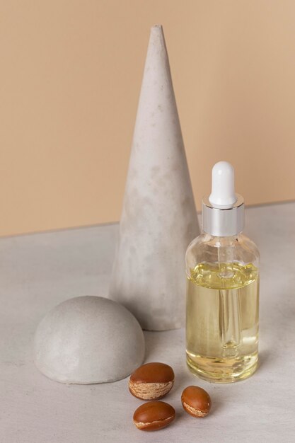 Front view argan oil arrangement