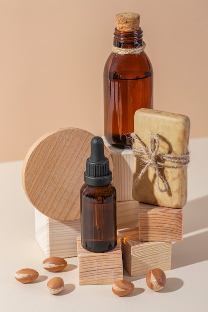 Front view argan product assortment