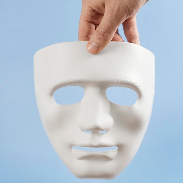 Free photo front view assortment with a white mask