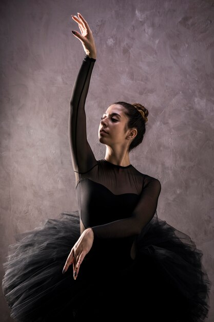 Front view ballerina feminine posture