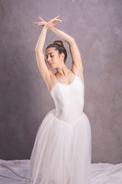 Front view ballerina with crossed arms