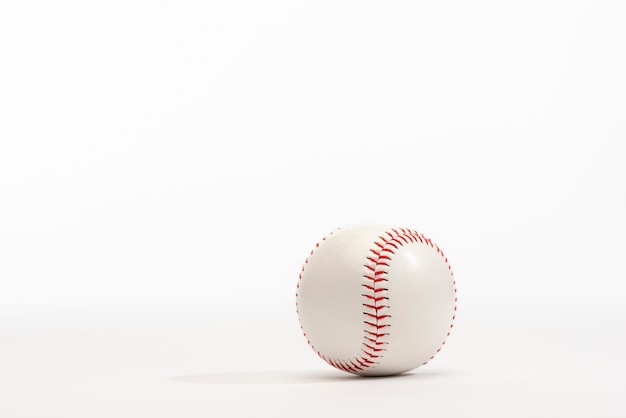 Front view of baseball with copy space
