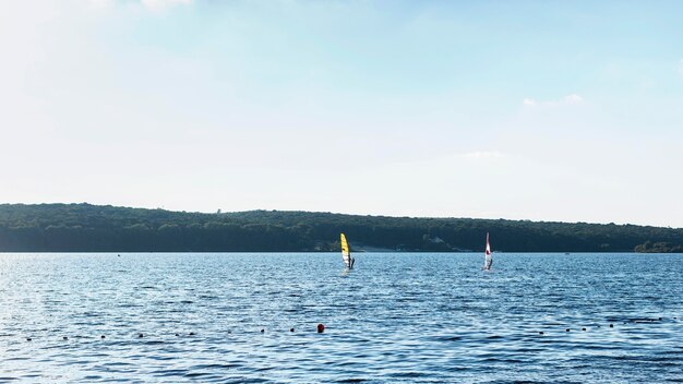 Front view of beautiful lake