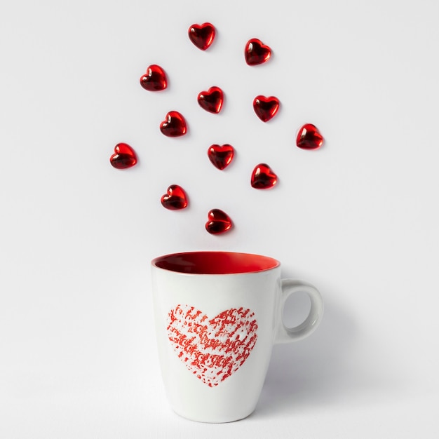 Free photo front view of beautiful of valentine's day concept