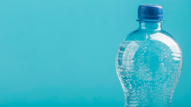 Front view bottle of sparkling water