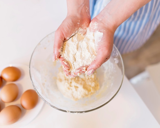 Free photo front view of cooking at home concept