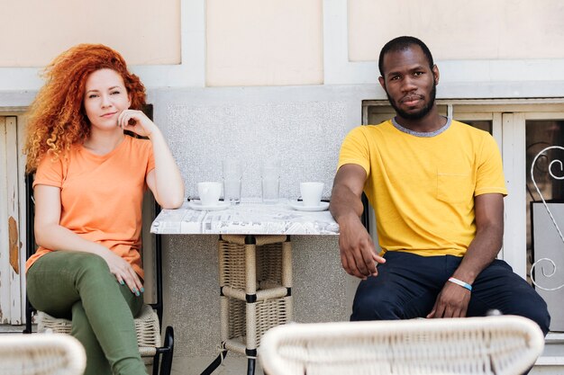 Front view of couple facing the camera