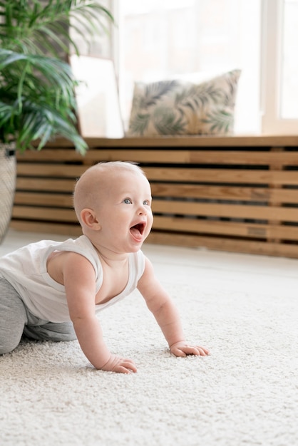 Free photo front view of cute lovely kid