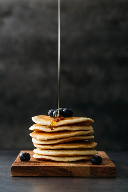 Front view delicious breakfast meal assortment