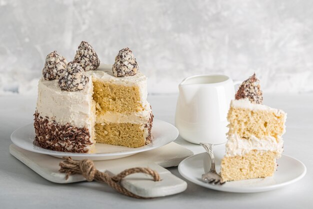 front view of delicious cake concept