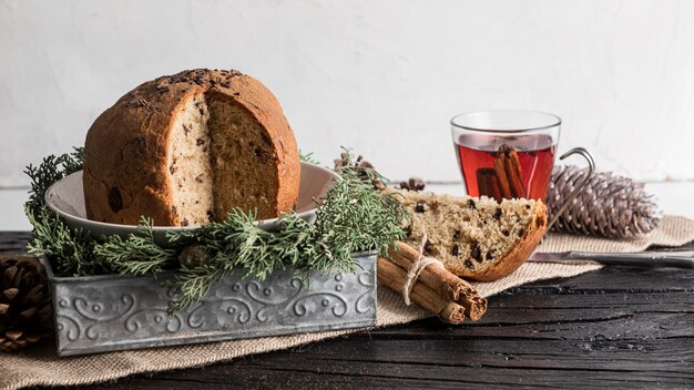 Вид спереди вкусная рождественская еда