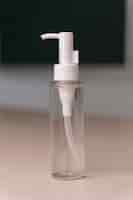 Free photo front view of disinfectant bottle concept