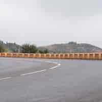 Free photo front view of an empty highway asphalt