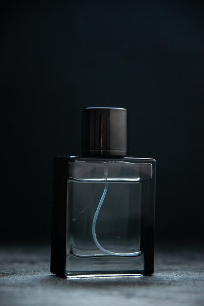Front view expensive fragnance on a dark background color perfume gift present love couple marriage feeling scent