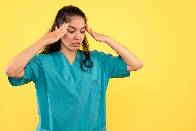 Front view female doctor standing