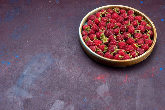 진한 파란색 배경 베리 과일 부드러운 여름 음식 비타민에 전면보기 신선한 빨간 나무 딸기 잘 익은 신 열매