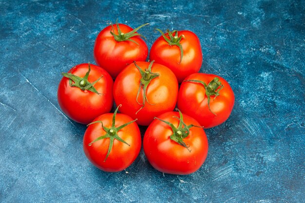 블루 샐러드 붉은 나무 야채 색 음식 익은 전면 보기 신선한 토마토