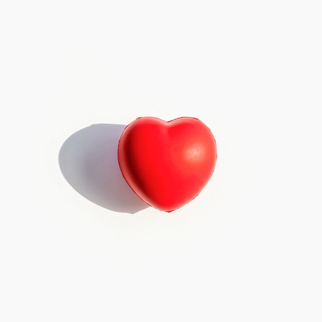 Free photo front view of heart shape with shadow