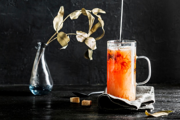 Free photo front view of herbal tea concept