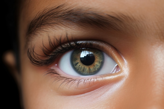 Free photo front view human eye