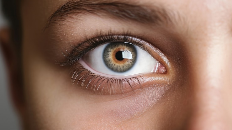 Free Photo front view human eye