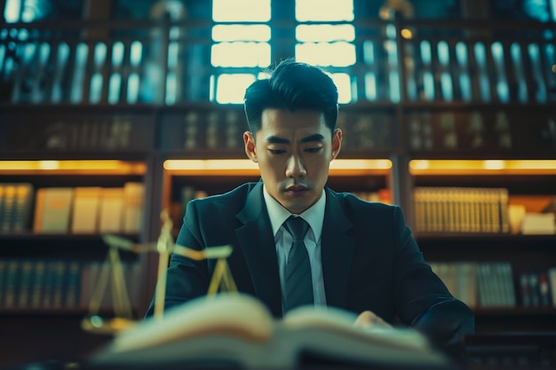 전면 보기 변호사 초상화