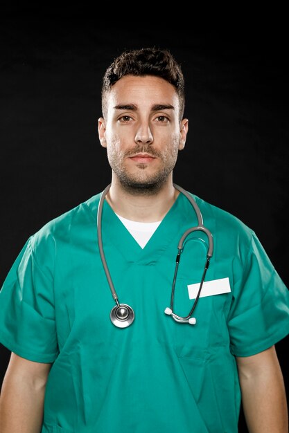 Front view of male doctor