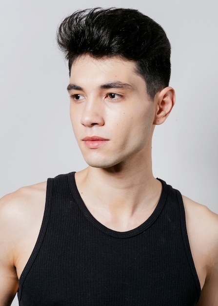 Front view of man in tank top