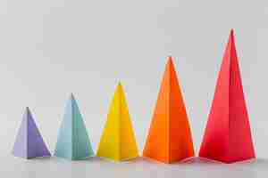 Free photo front view of multicolored growth cones