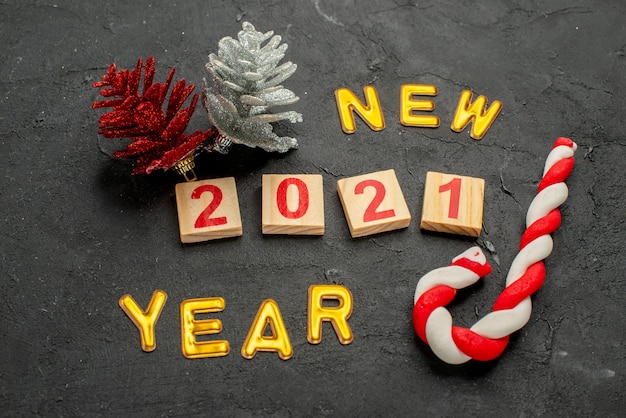 Free photo front view note with new year writing