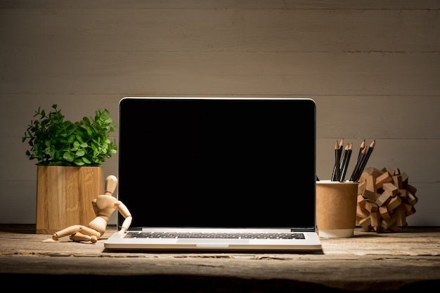 front view of notebook and cup of coffee. Inspiration and mock-up concept