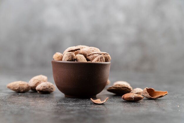 Front view of nuts arrangement