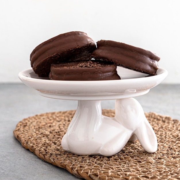 무료 사진 맛있는 alfajores 쿠키의 전면보기