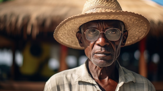 Free photo front view old man portrait