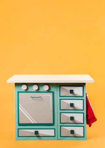 Free photo front view pinup kitchen furniture