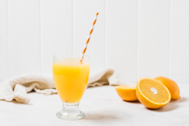 Front view refreshing orange juice