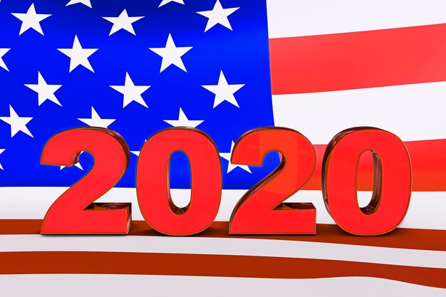 front view of usa elections concept