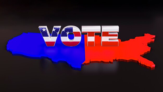 front view of usa elections concept