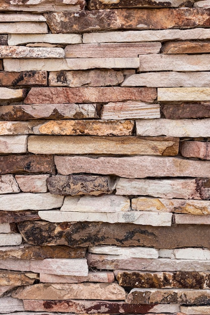 Front view of wall with rocks