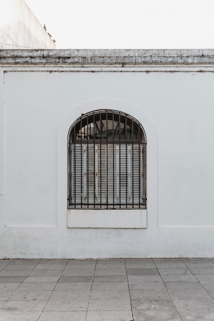 Front view of window building architecture