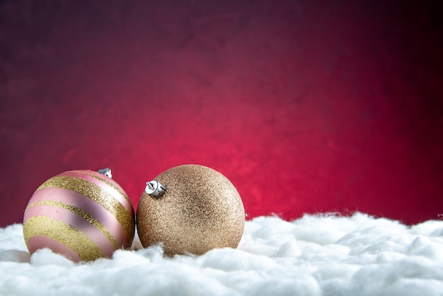 Palle dell'albero di natale vista frontale