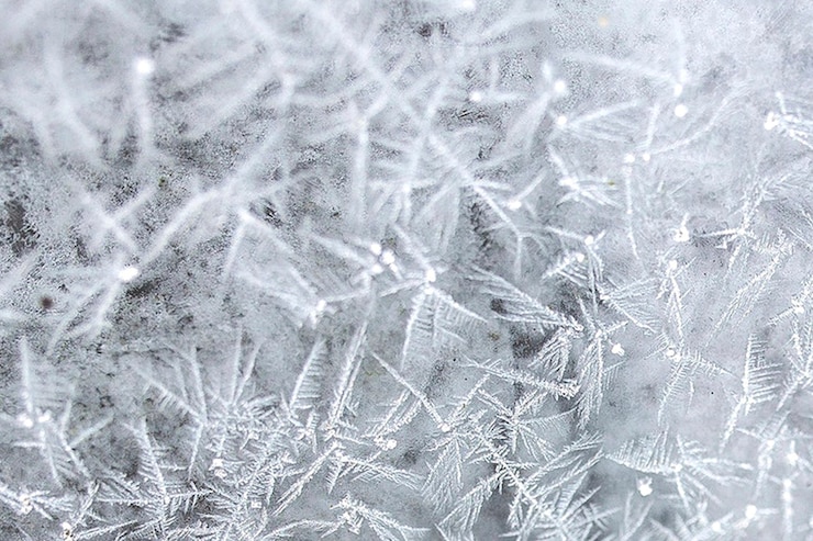 Free Photo frost on a window