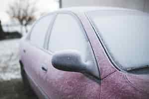 Free photo frozen car crystal