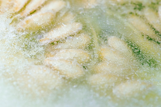 Free photo frozen melon