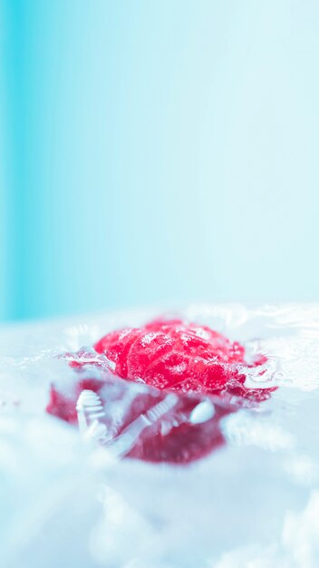 Frozen raspberry