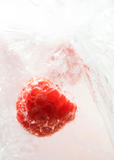 Frozen raspberry