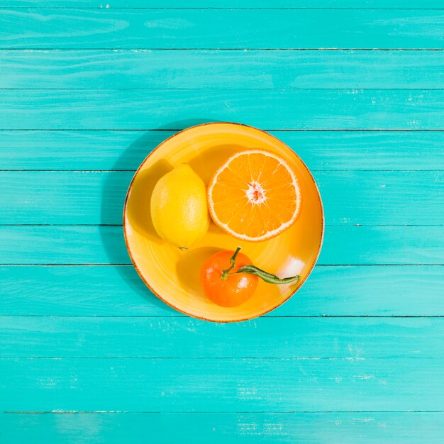 Fruit plate on table center